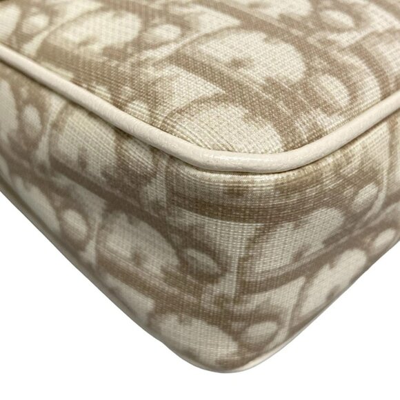 Auth DIOR/ChristianDior Flower Beige Cream Multi PVC Leather Shoulder Bag - Picture 8 of 16